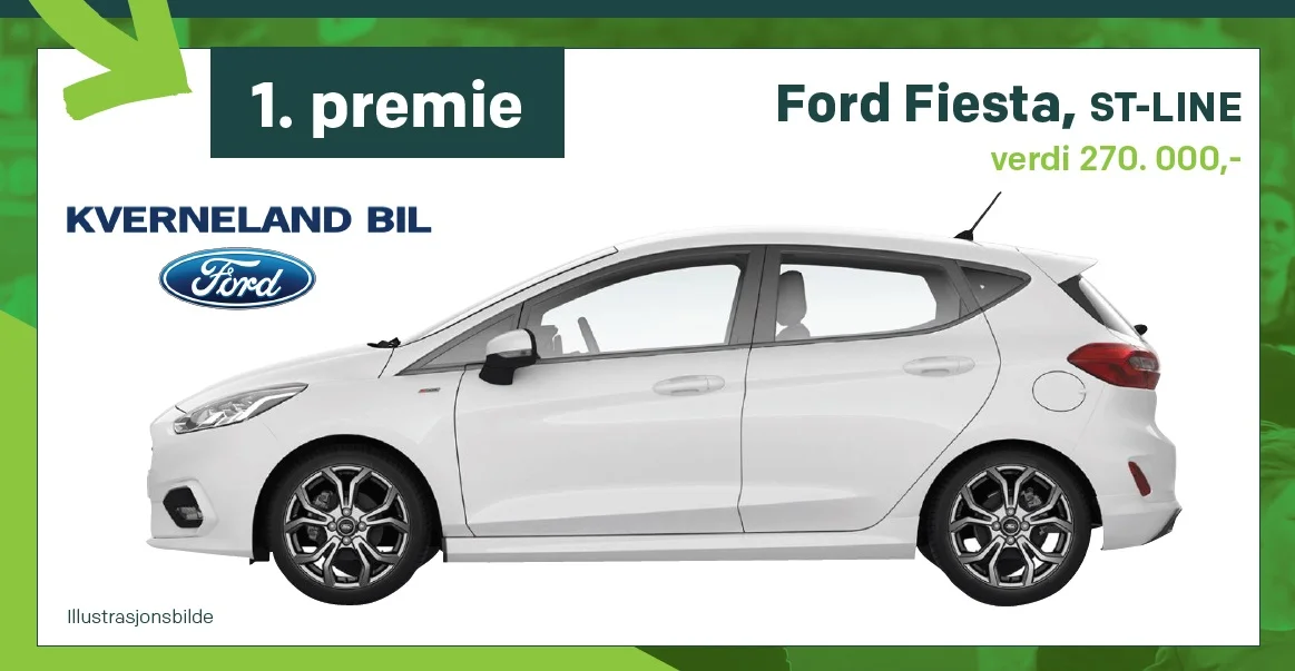 Ford Fiesta trekt på startnr.