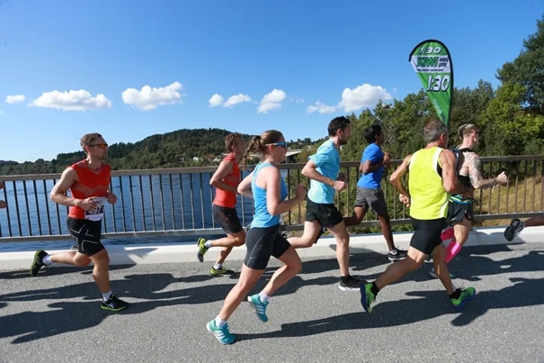 Fjord Norway Half Marathon crosses several bridges, giving the runners spectacular views during the race
