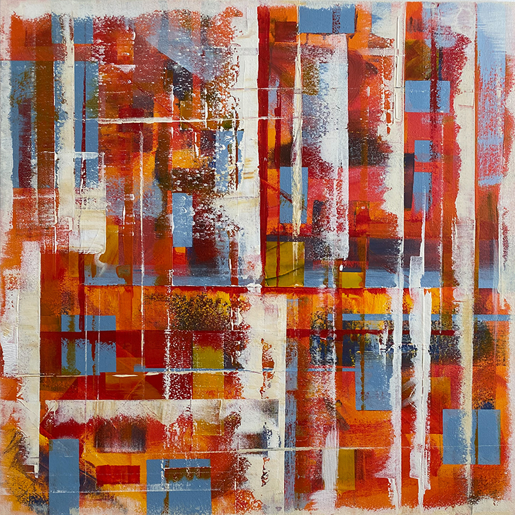  Acrylic on canvas, 70 x 70 x 2.5cm unframed (2023)    *Sold   