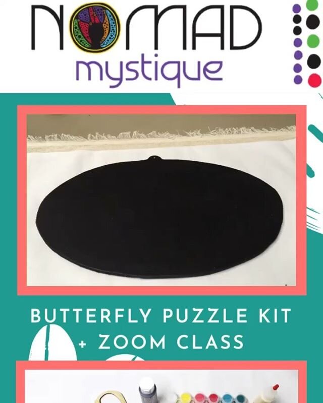 Paint with me! Featuring an original puzzle design I created just for you. Join us for a live ZOOM painting session for MIGRATION &bull; Butterfly Puzzle Art Kit &bull;&bull;&bull; This step-by-step Zoom class is scheduled for Saturday, July 11 at 6 