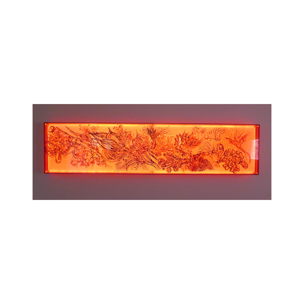 07_Oriental Luminescence_Crimson Flora_200 cm x 46 cm x 10 cm_2012.jpg