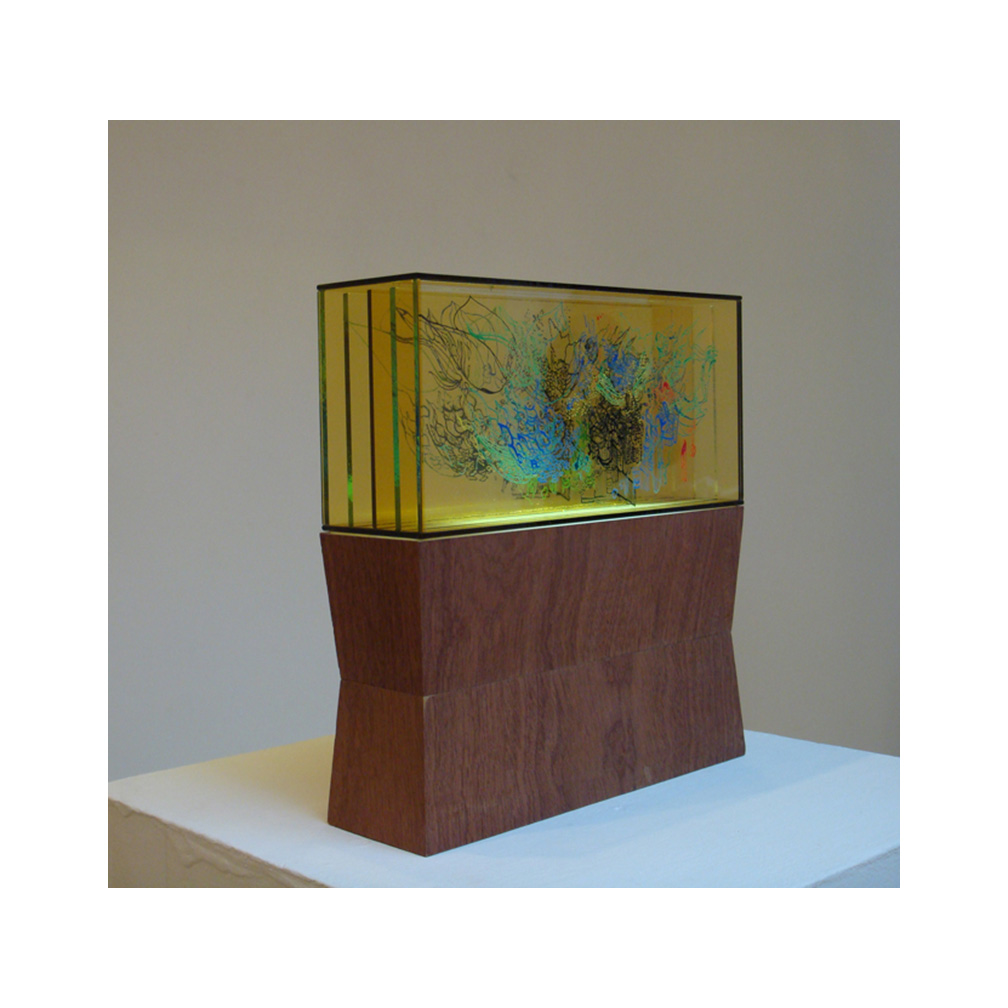 03_Luminous_19_side view_5 layers of painted and fired glass with LED light panel_27cm x 13 cm x 8 cm_plinth 27 cm x 15 cm x 8 cm _private collection UK_2011.jpg