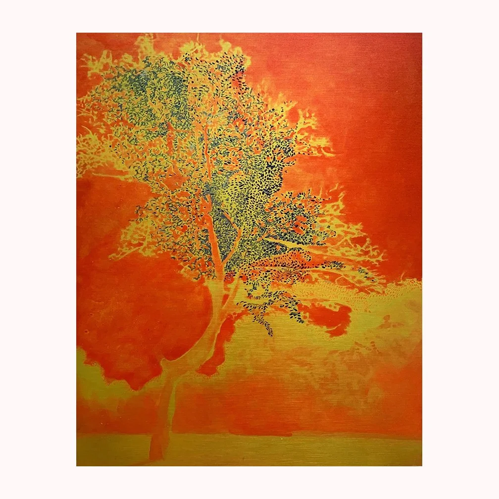 Hampstead Heath  - Electric Tree Limited edition print on gold brushed aluminum