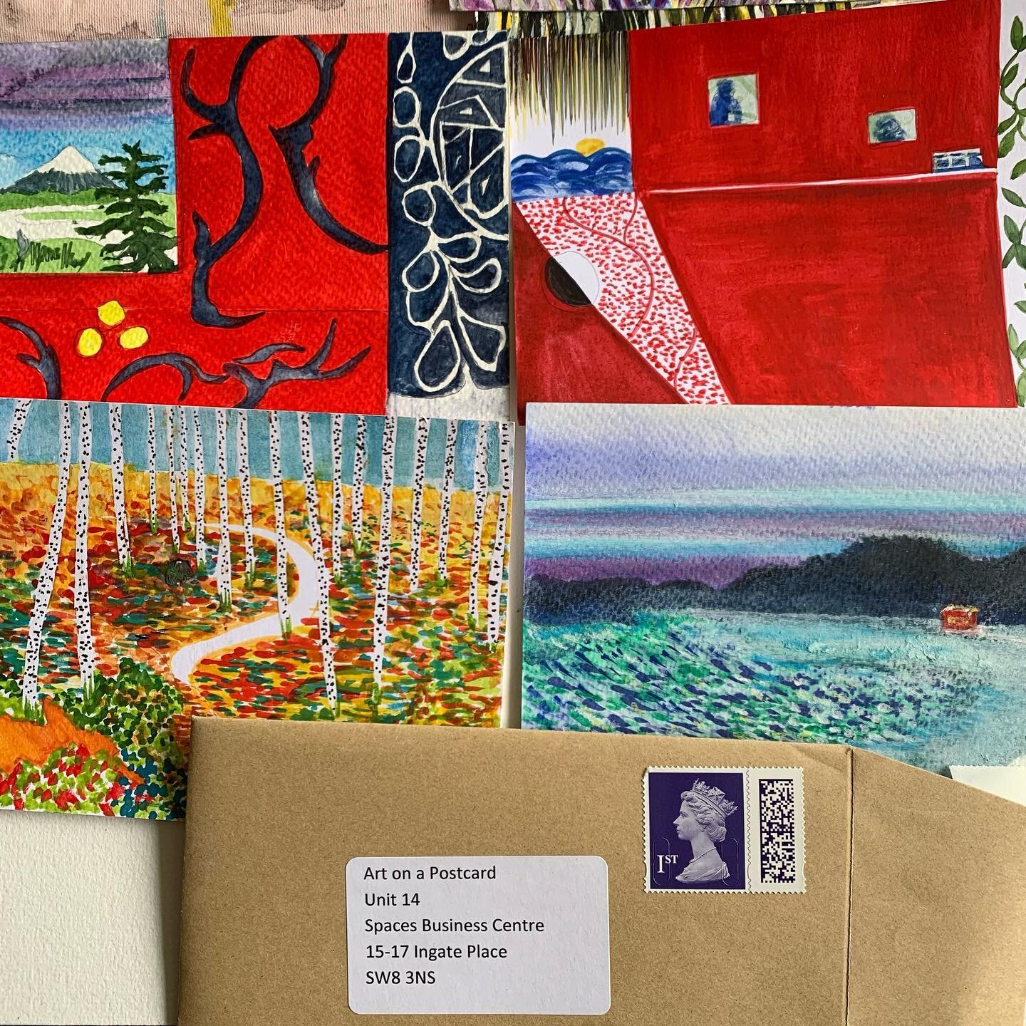 Sneak peak of some of the Matisse and Klimt inspired postcards I am sending to @artonapostcard 
Follow them to find out when the auction is.
All for a great cause.
Happy Friday!
😁😁😁😁

#artonapostcard #ceopenstudios #postcards #artcharity #friday 