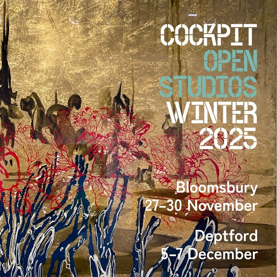 Looking forward to the Winter Cockpit Open Studios.
So much to see and so many brilliant artists- designers - makers.
Need a ticket?
Please DM as have a link for the VIP 
Bloomsbury 27 th November 2-9 pm 
Also on all weekend 
Friday 28 th -Sunday 30 