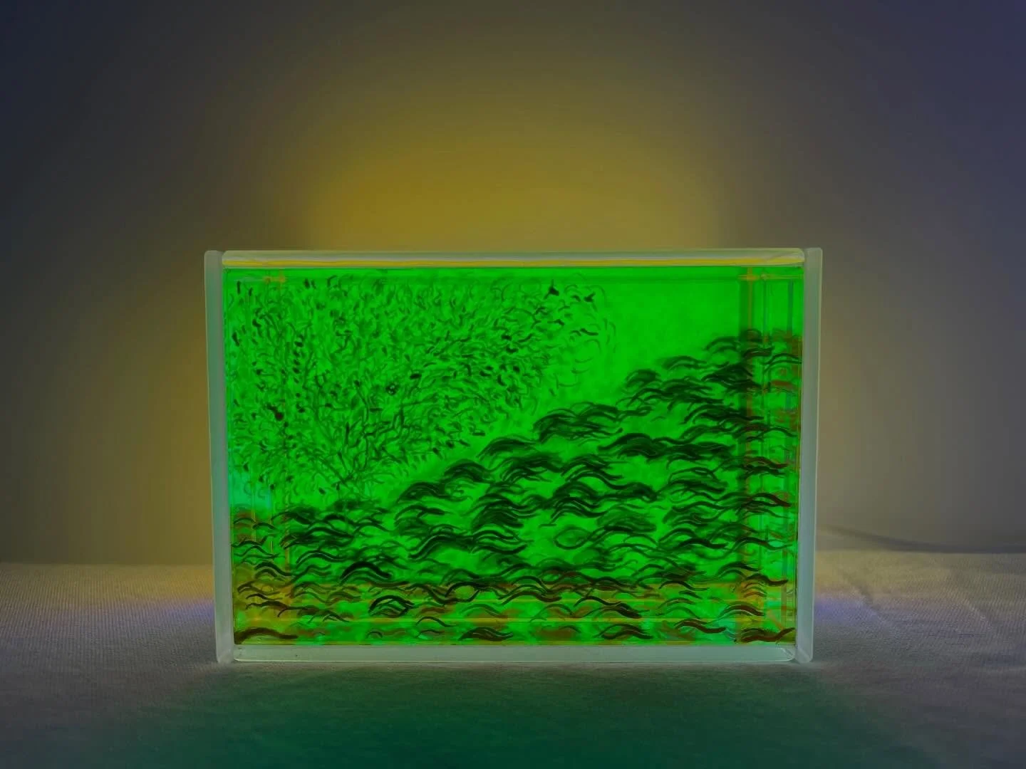 Lovely to say goodbye to this glass light sculpture from the &ldquo;Spectroscopic Continuum&ldquo; series.
The last remaining pieces are now on my website shop and I am making personal deliveries in London until December 23rd and express FedEx shippi