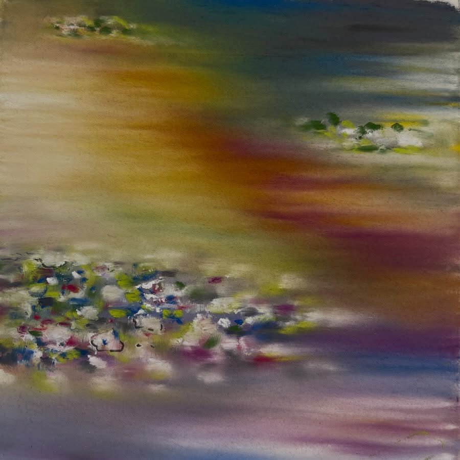 Sneak peak of the new series &ldquo;Chromatic Drift&rdquo; explores colour as a moving field &mdash; shifting atmospheres where light, memory, and landscape dissolve into one another. 
Moving between glass, pastel on paper and oil on aluminum this ne