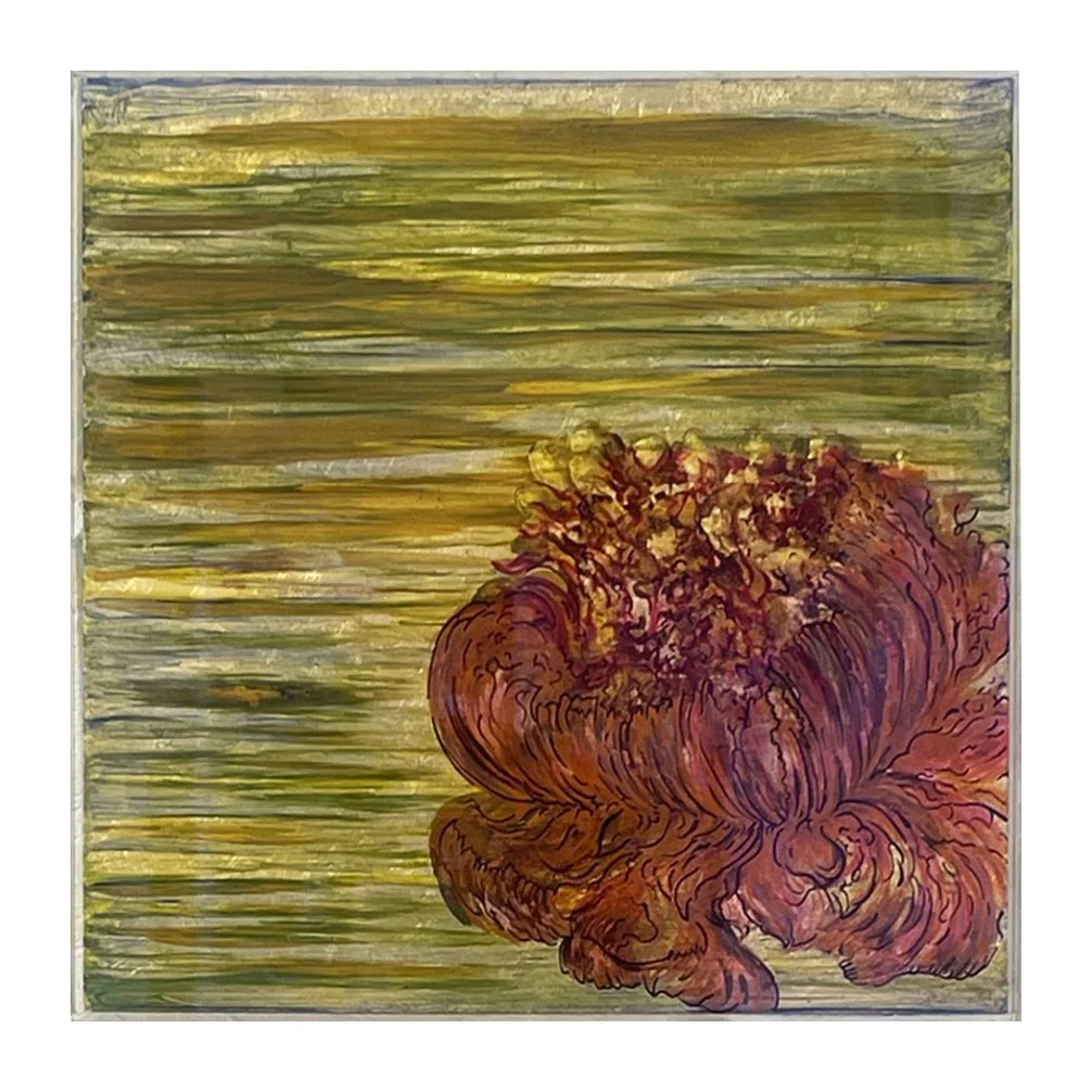 Chrysanthemum
30 x 30 cm
Reverse glass painting with gold leaf
2026