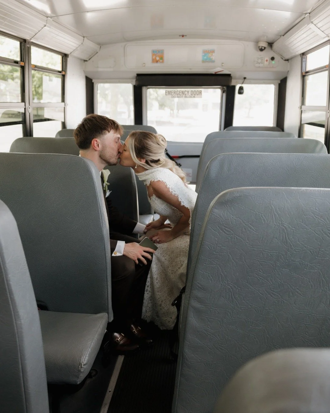 from meeting on the bus in 4th grade to reading their vows on a school bus✨🤍🚍

venue: @arborvenues @thearborloft 
photographer: @abigailelizabeth.photo
videographer: @everworksfilms
planning: @agathico 
florist: @midnightmossco
hair &amp; makeup: @