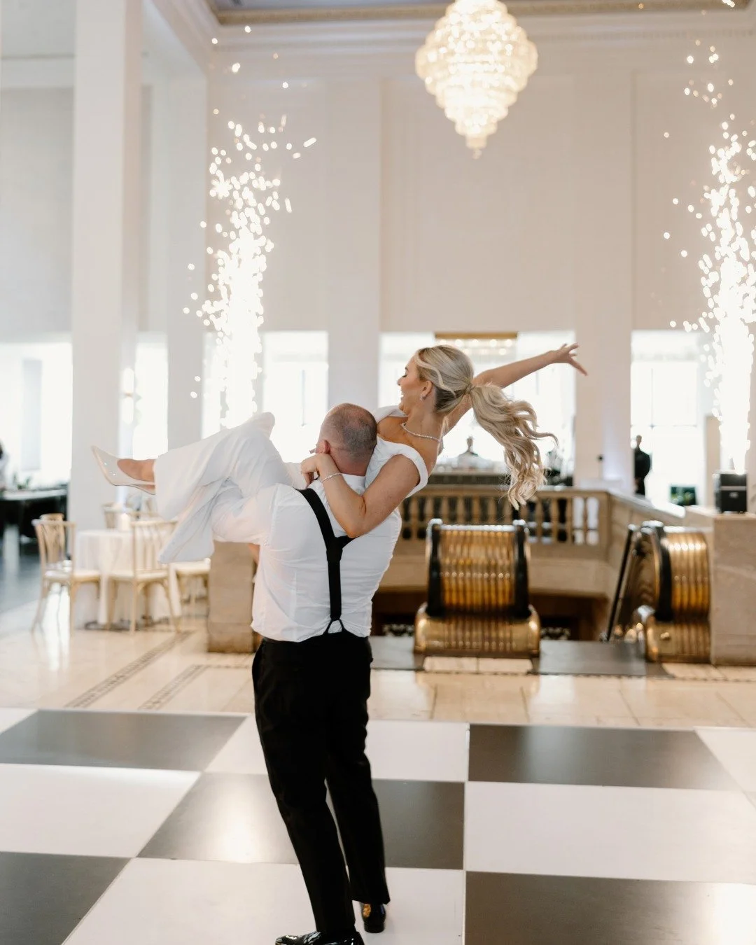 what an entrance✨

venue: @abrorvenues @arbormidtown
photographer: @sheridanpaigephotography
videographer: @bexmar.films
planner: @mq_events_
florist: @erinmcdonaldco
hair &amp; makeup: @styledbylizk + Makeup By Shannon
dj: @marqueeevents_
rentals: @