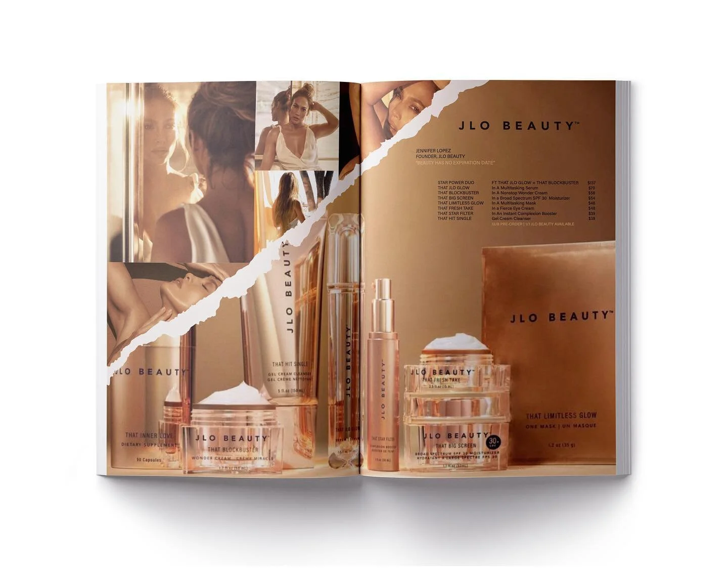 ✨BEAUTY HAS NO EXPIRATION DATE✨ I was inspired by @jlobeauty&rsquo;s first drop yesterday and created this editorial layout!! EVERYTHING is so beautiful you need to go check out jlobeauty.com if you haven&rsquo;t yet!! THAT GLOW JLO + THAT BLOCKBUSTE