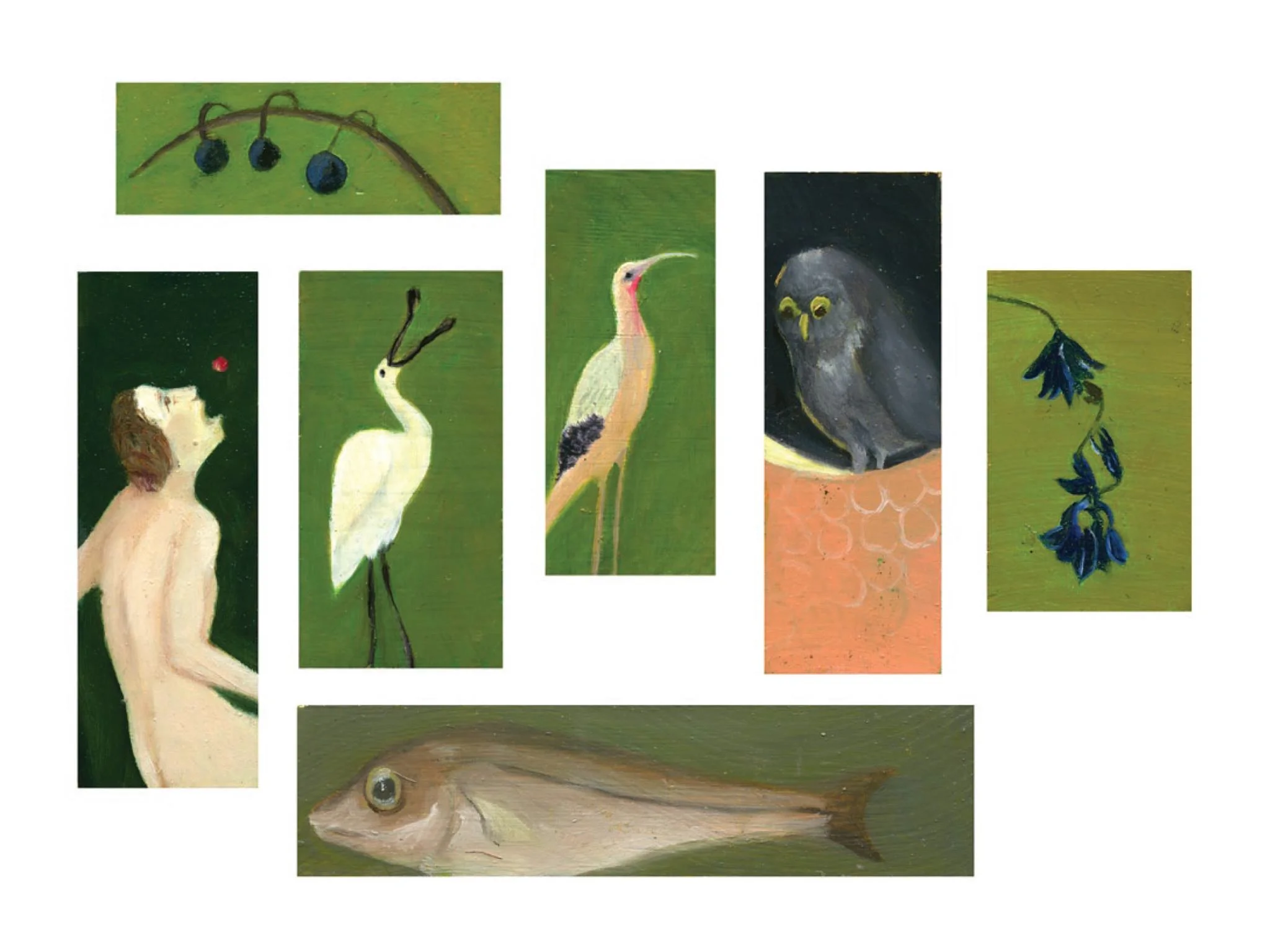 Philadephae (after Hieronymus Bosch, 2004). Detail. Oil & gold leaf on wood panel.