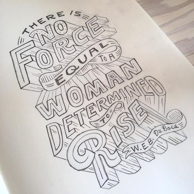 Been a while since I&rsquo;ve done a lettered quote. This is for a little upcoming project. Also good to work on paper more!