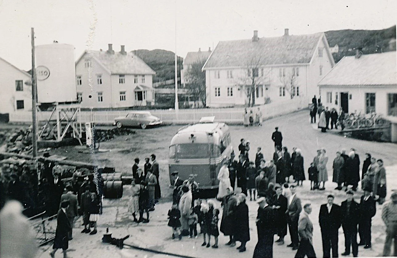 Ansnes, tatt fra dekket på Fru Inger, 50-tallet