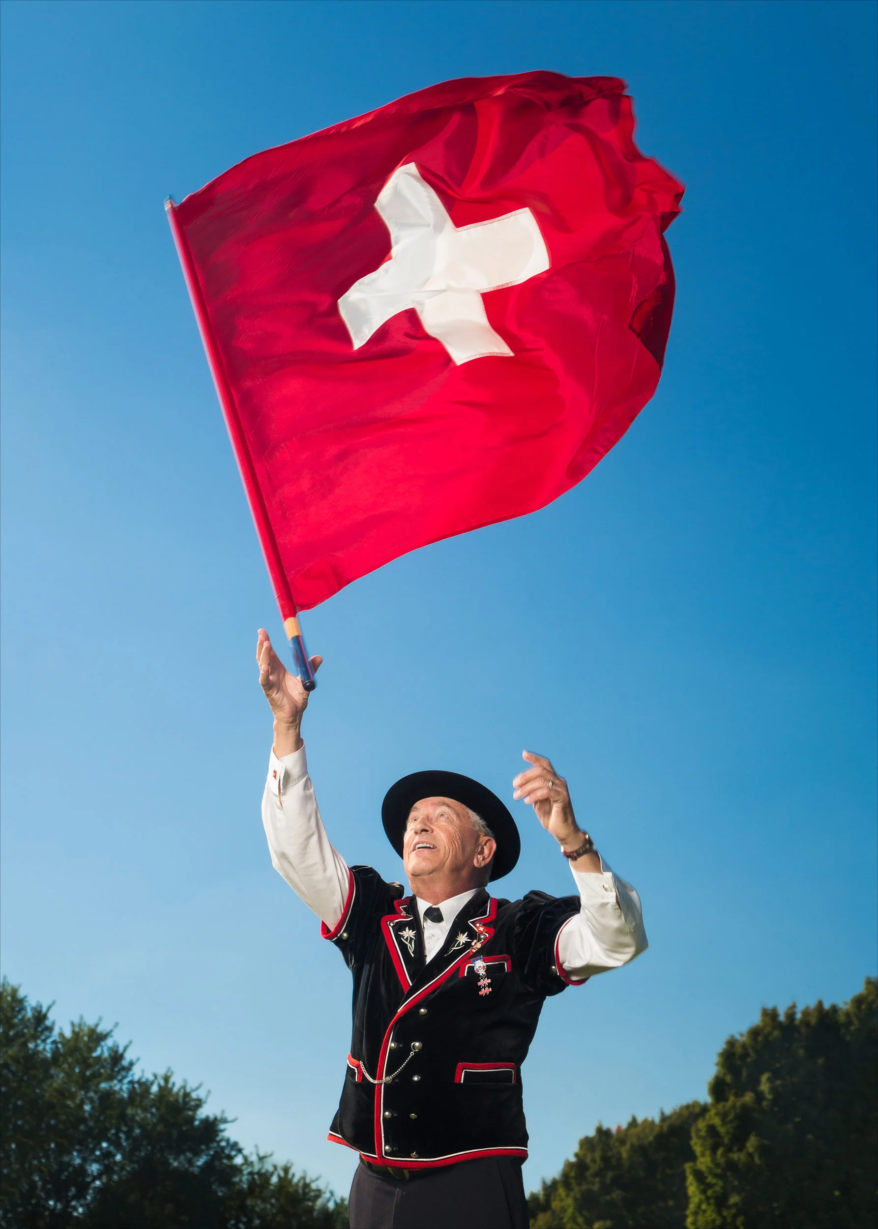 Steve Streiff, flag swinger