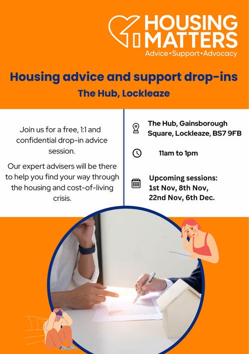 NEW Free fortnightly, 11 and confidential drop in advice sessions