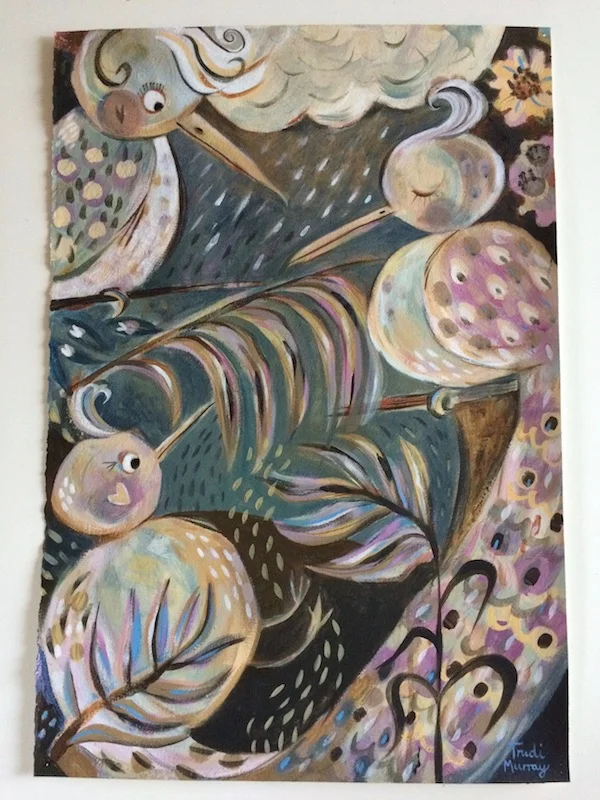 friends in the rain by trudi murray.jpg