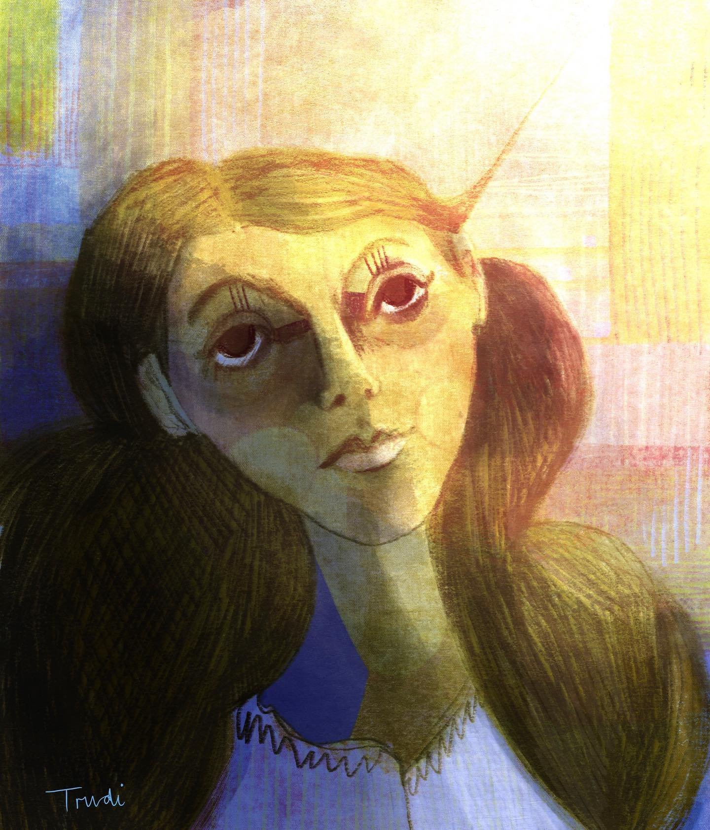 Left to my own devices, in between meetings and days at work being concerned with migration, I&rsquo;ll just draw women. Especially if they&rsquo;re looking off into the mid-distance with a gentle, soulful expression, gazing at the indeterminate poin