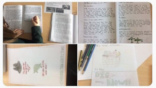Year 6 research into the War.JPG
