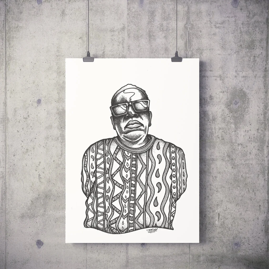 Rockin' Fly Kicks B.I.G Portrait B&amp;W