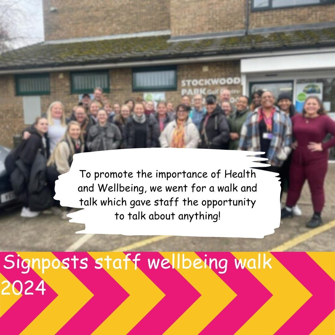 Happy National Walking Day! We at Signposts recently went on a wellbeing walk together and got to see some members of staff we don't always see to get to know them better and talk about loads of different things/ideas etc.. Time well spent we think!