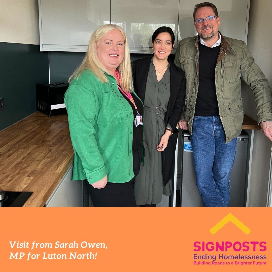 Earlier today, we had to the privilege of showing Sarah Owen, MP for Luton North our services by our second stage Accommodation Manager, Director of Operations and CEO. They met to discuss homelessness both in local and national context. Thank you fo