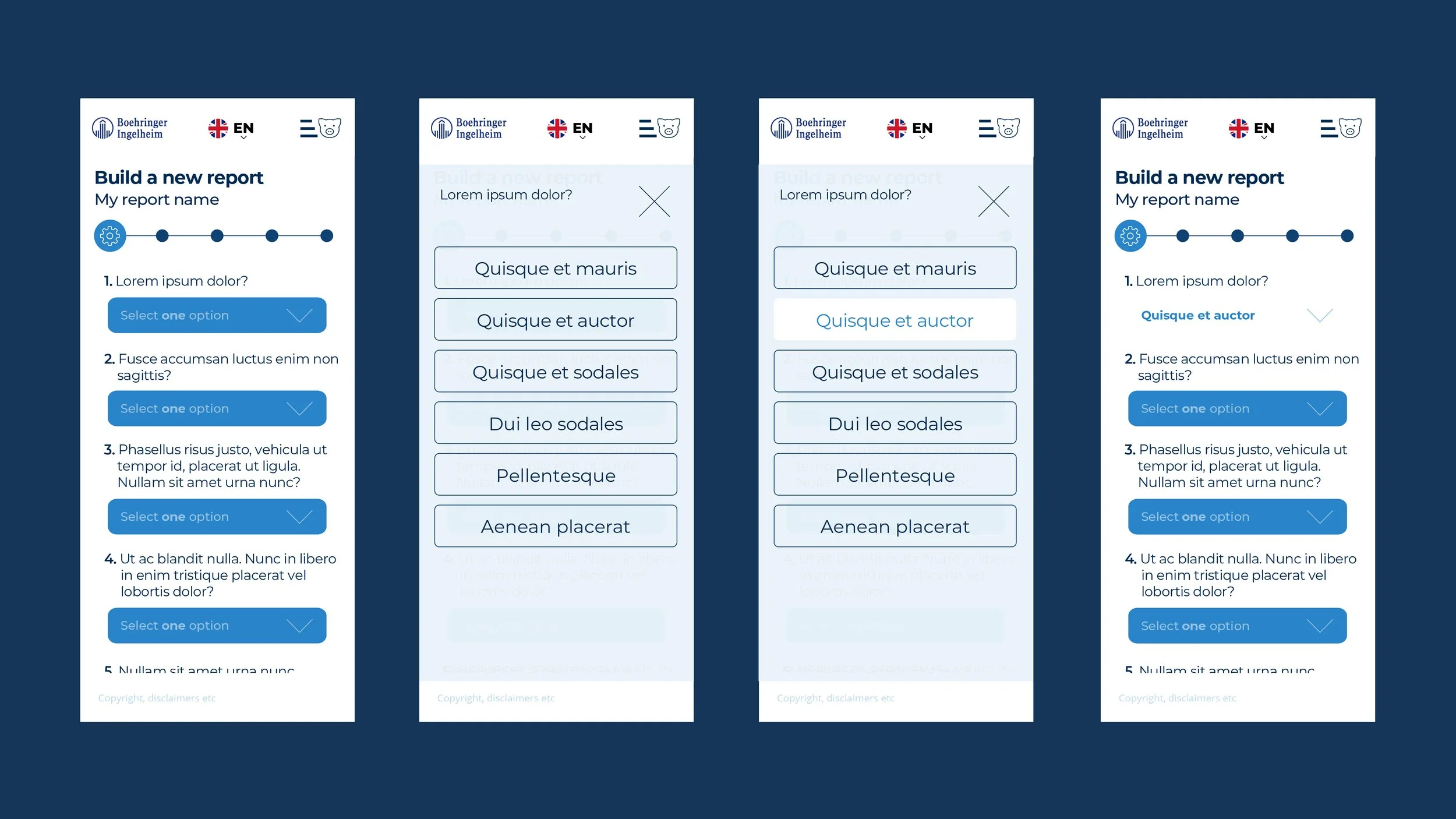  Example UX for a mobile application 