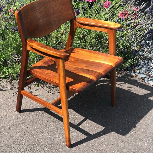 Beautifully made teak arm chair. We stripped and refinished in a simple teak oil finish. 
#encinitasworkshop