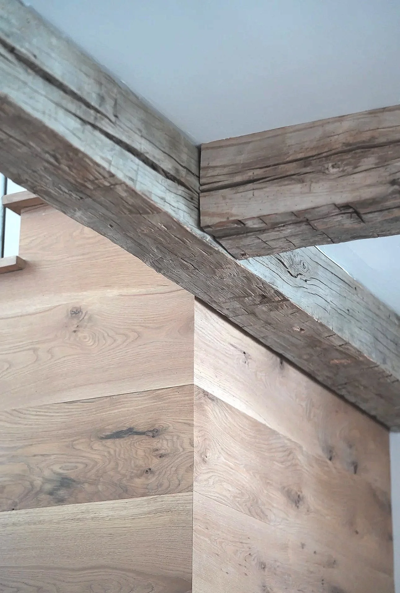 Hand Hewn Oak Box Beams