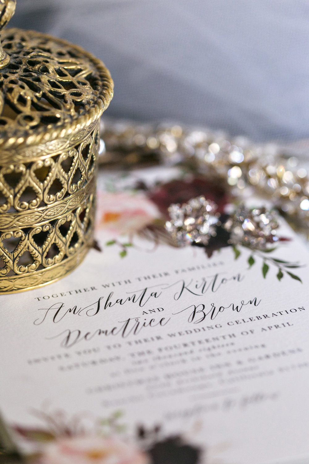 Glamorous Jewel Tone Christmas House Wedding Carrie Vines Photography