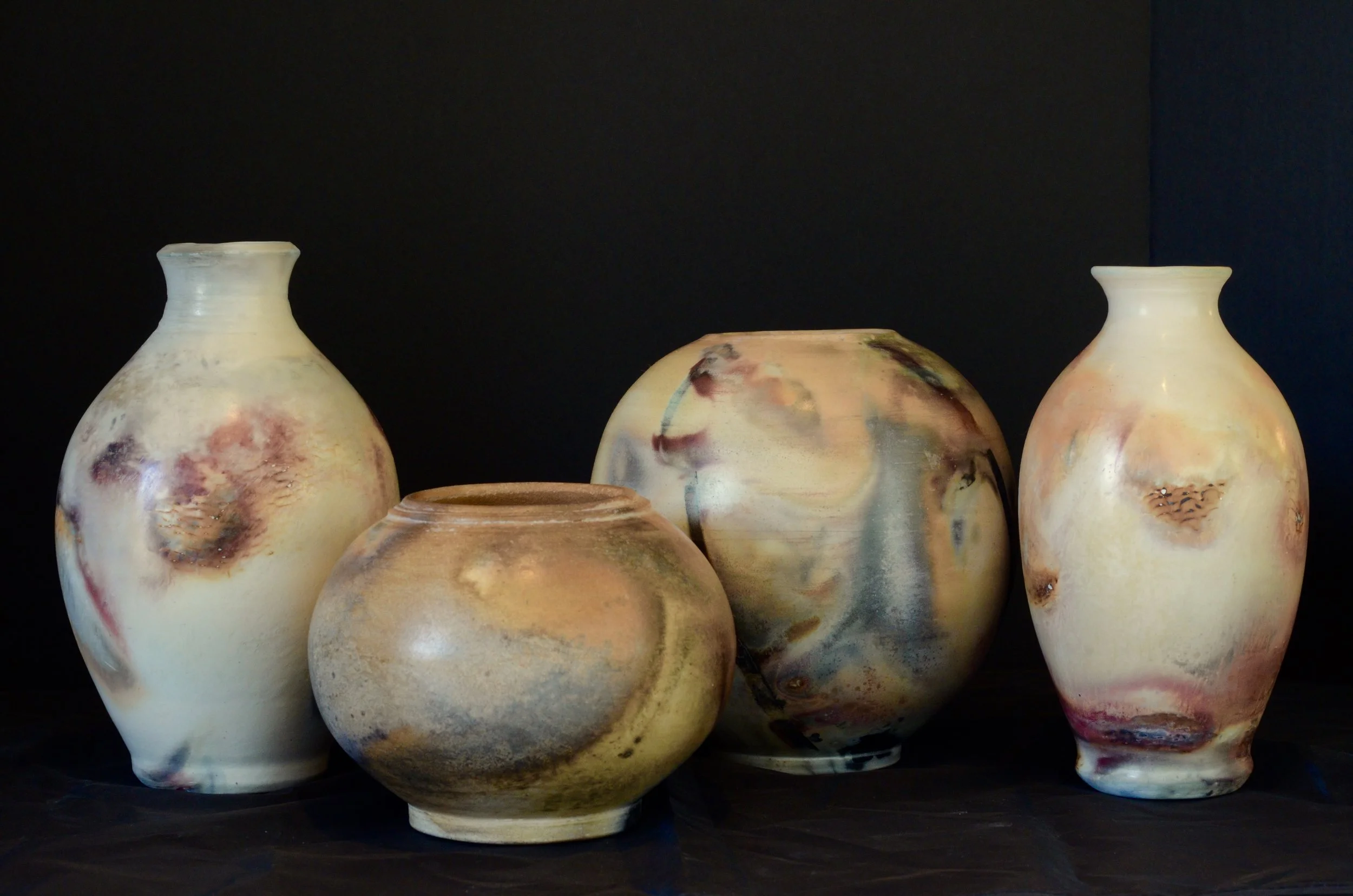 Pit fired vases