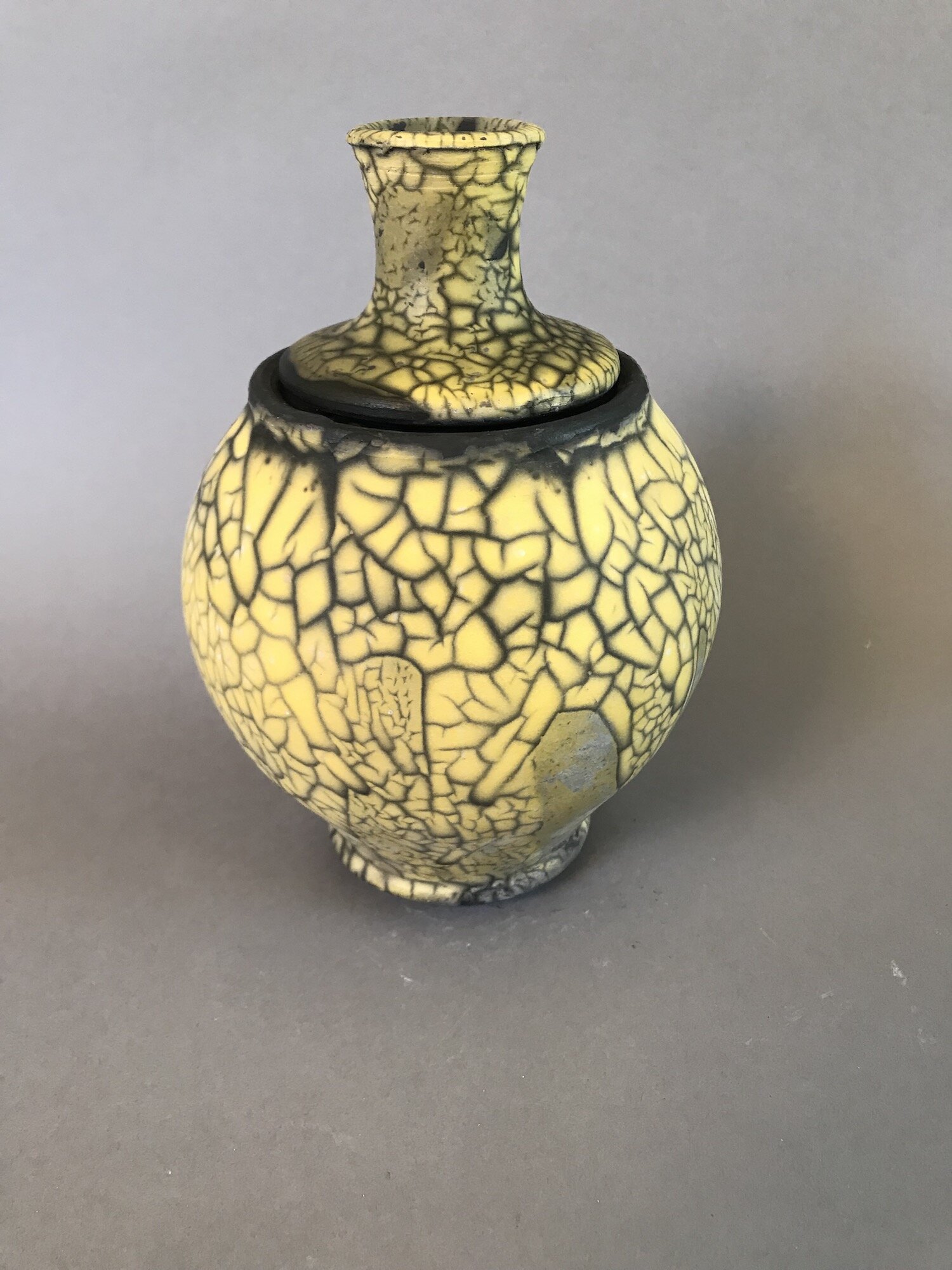 Naked Yellow Stain jar/urn