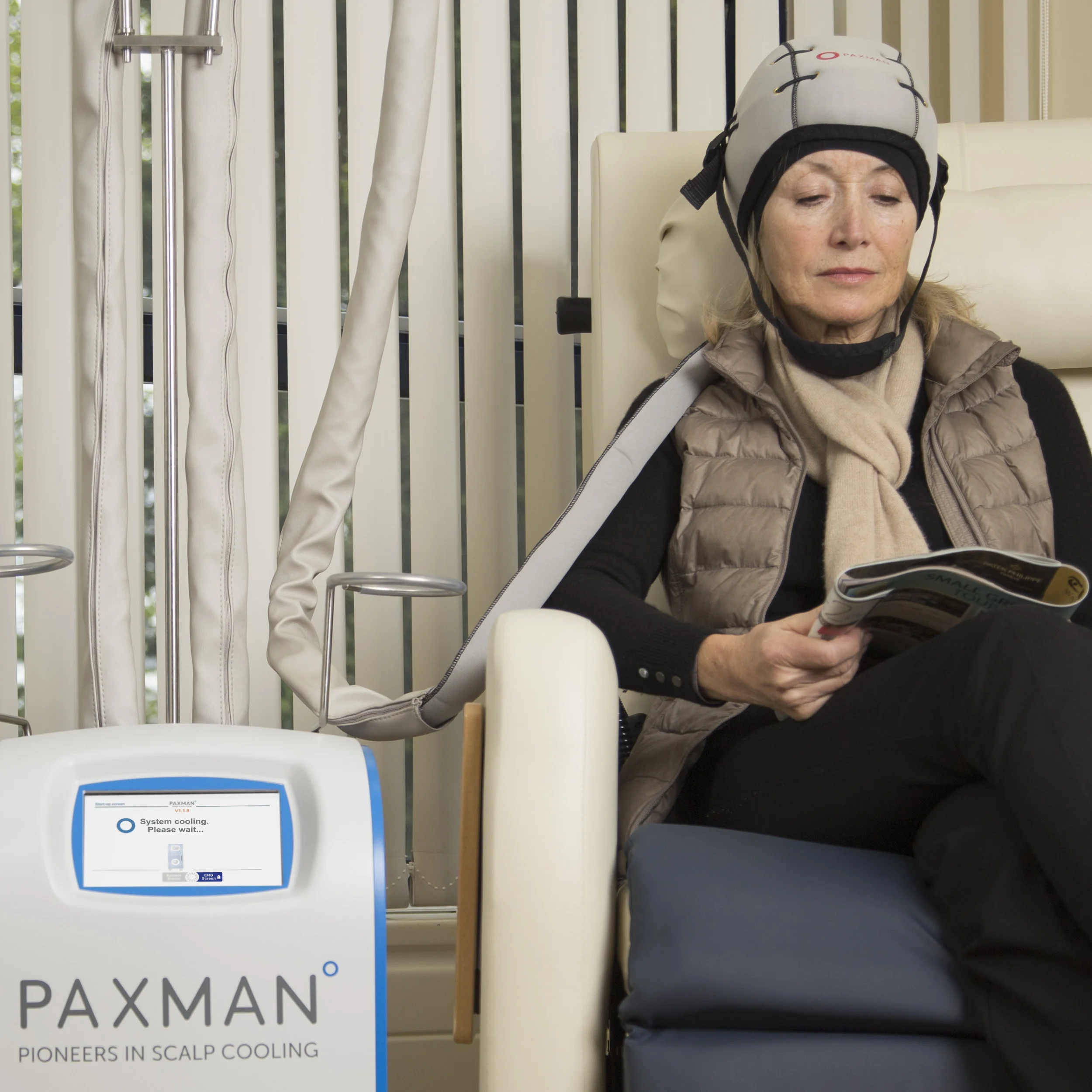 Photo courtesy of Paxman Scalp Cooling