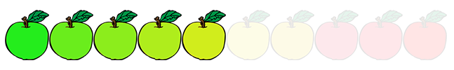 5 out of 10 apples