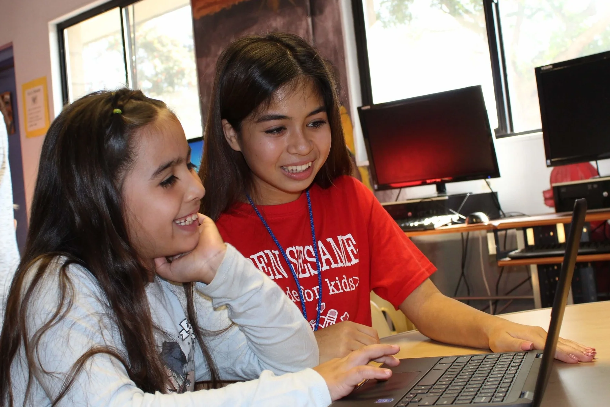 Watch Spectrum News 4-minute segment profiling Milan’s volunteer work here. “Renee Eng meets a teenage girl who gives up her free time to teach homeless children a tough subject: coding!”