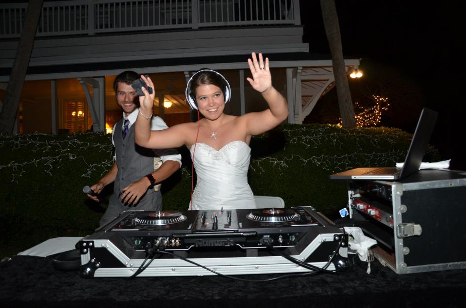 Bride DJs her own wedding