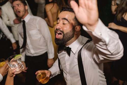 Drunk wedding guests