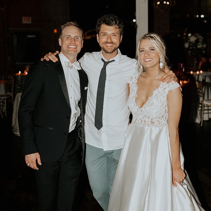 DJ Lucas London with Bride and Groom