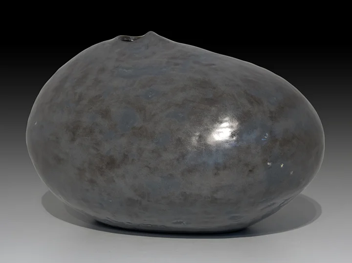 Black Vessel #15 - 2016 | Stoneware, glaze | 9.75" x 16.75" x 9.5" | TW28