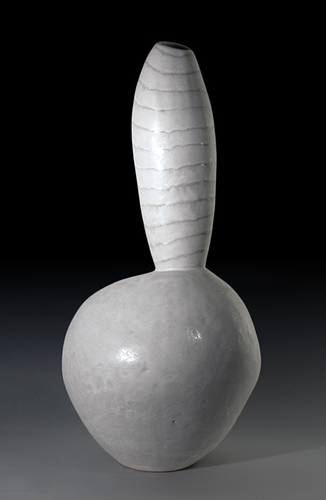 White Vessel #19 - 2016 | Stoneware, glaze | 22" x 10.5" x 9.625" | TW22
