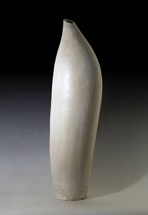 Ivory Vessel #18 - 2016 | Stoneware, glaze | 22.75" x 6.75" x 5.5" | TW17