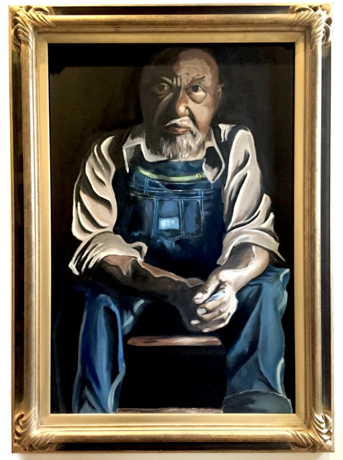 Grandfather's Hands by Sanford Biggers Black and white header photo of Sanford Biggers above by Alex Freundt