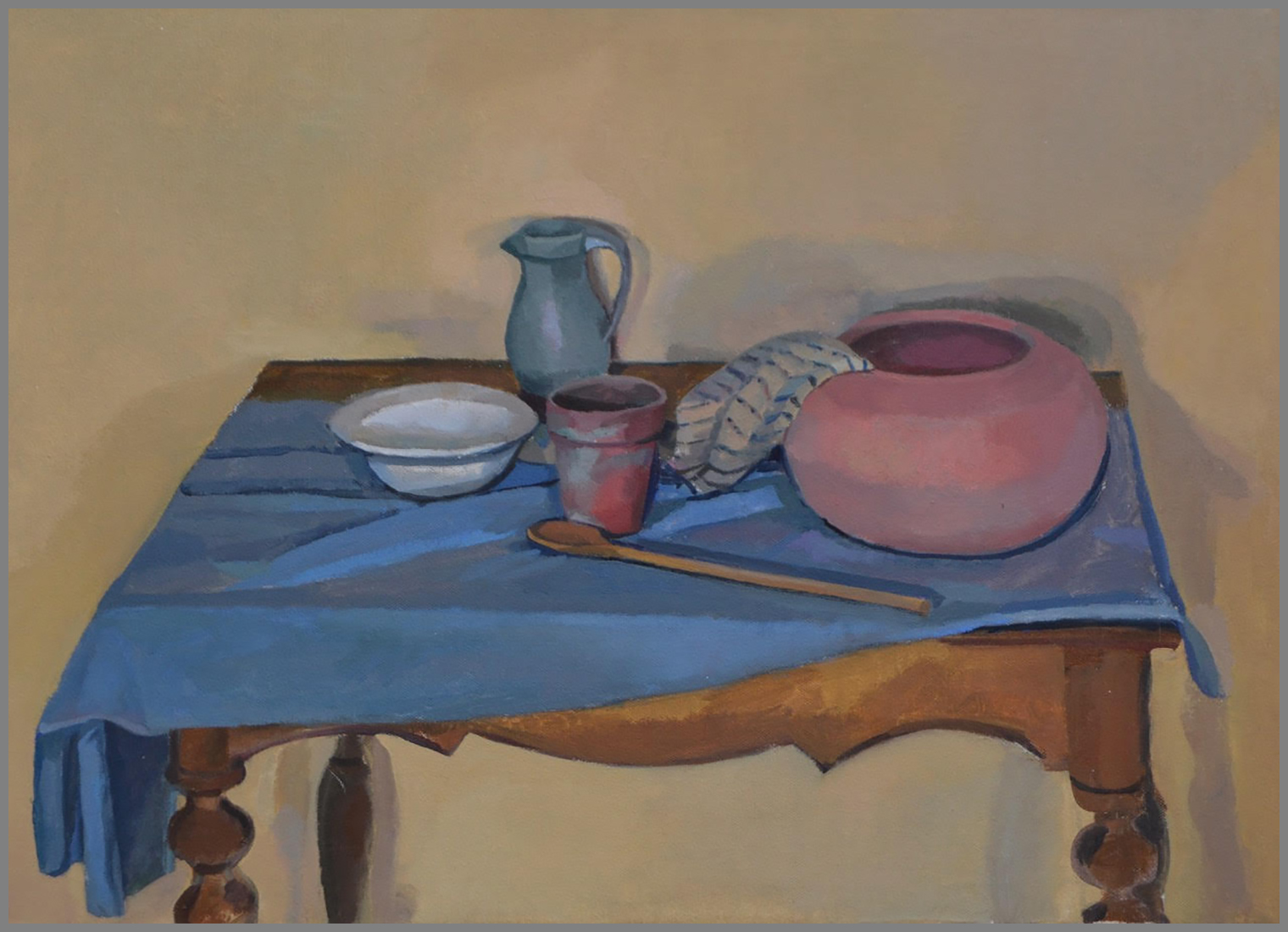  Still Life with White Bowl, oil/canvas, 17 x 23 inches 