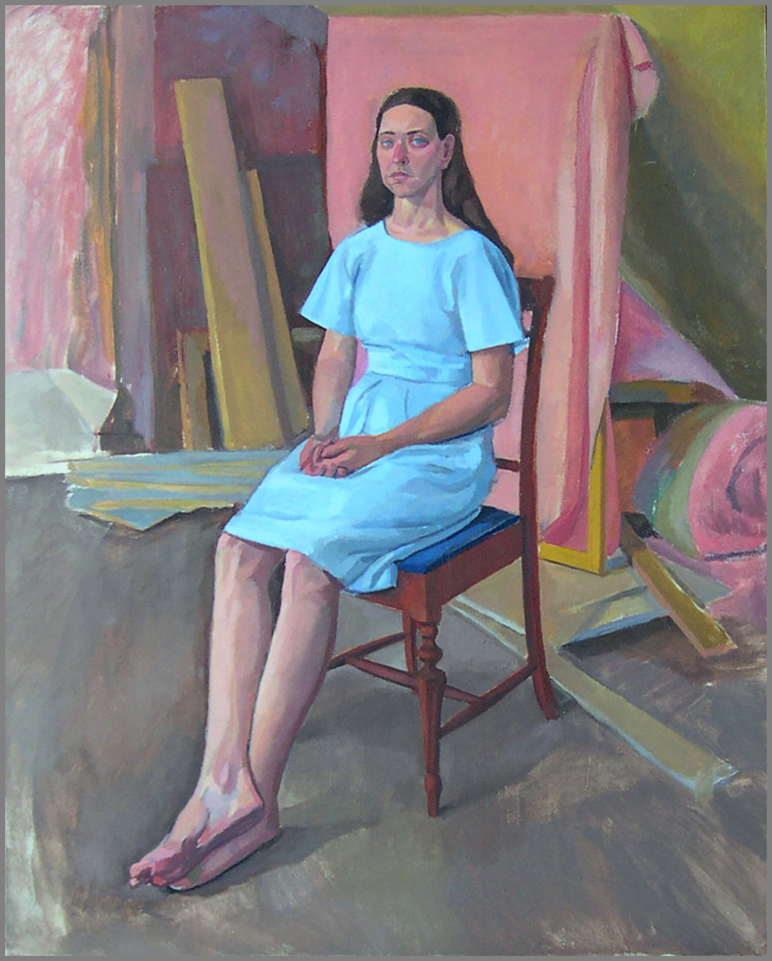  Charlotte in the Studio, oil/canvas, 28 x 22 inches 