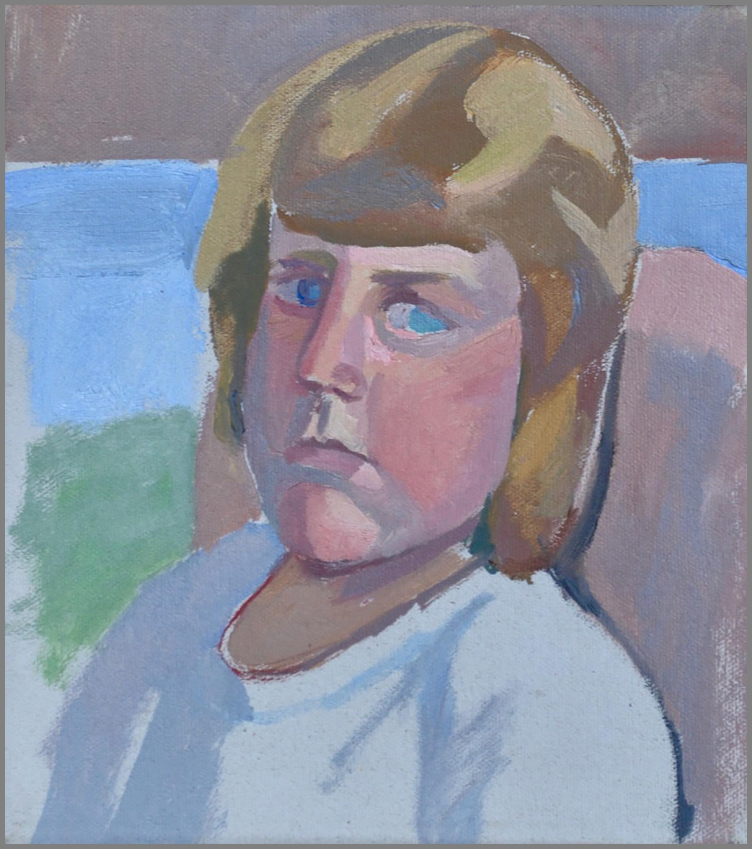  Portrait of Clara, oil/canvas, 9 x 8 inches 