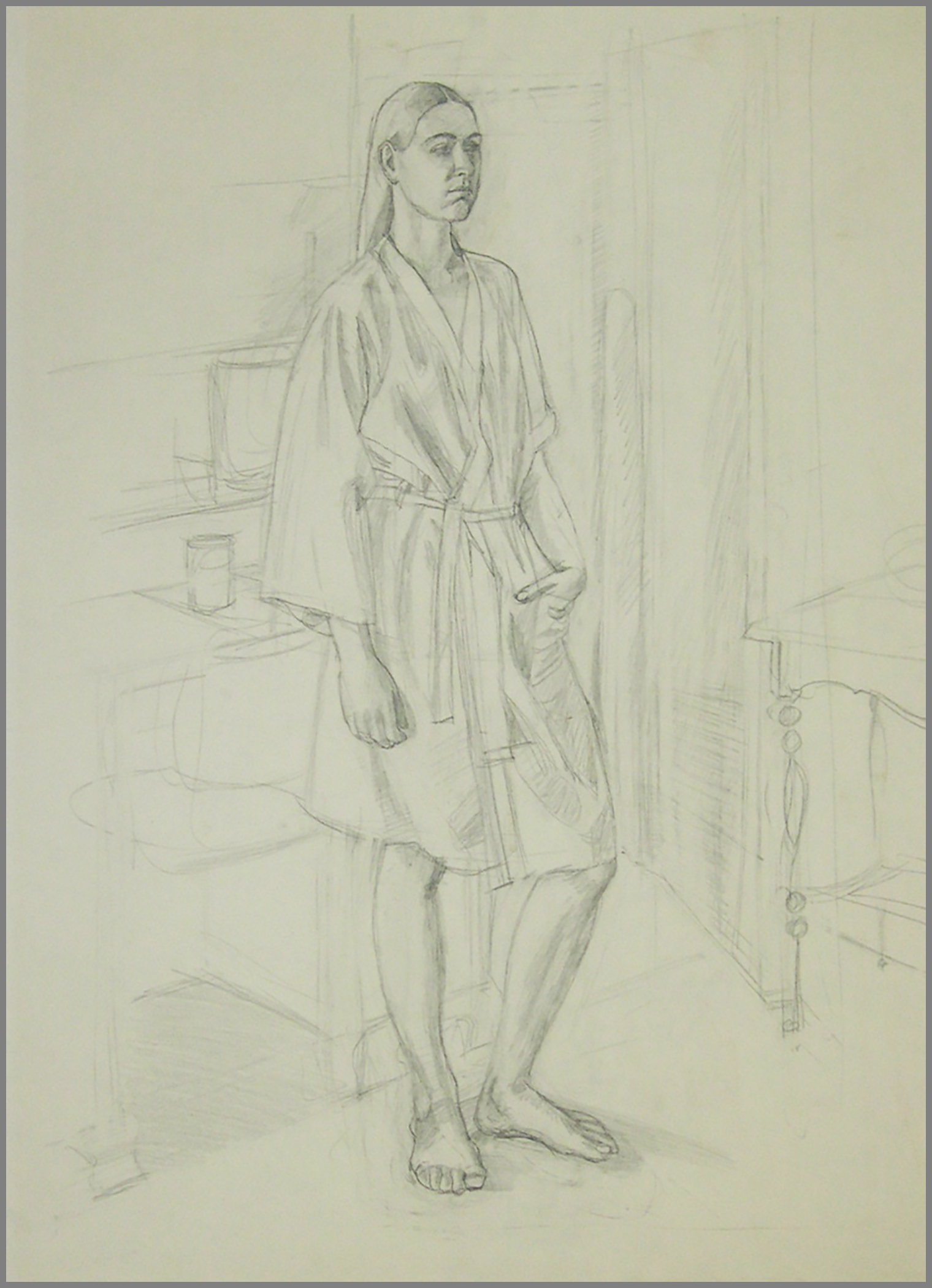  Standing Figure, pencil, 24 x 18 inches 