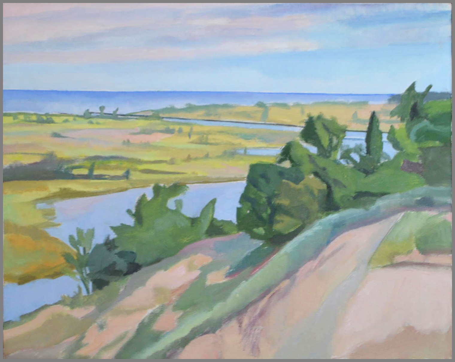  View from Saugatuck, Michigan, oil/canvas, 16 x 20 inches 