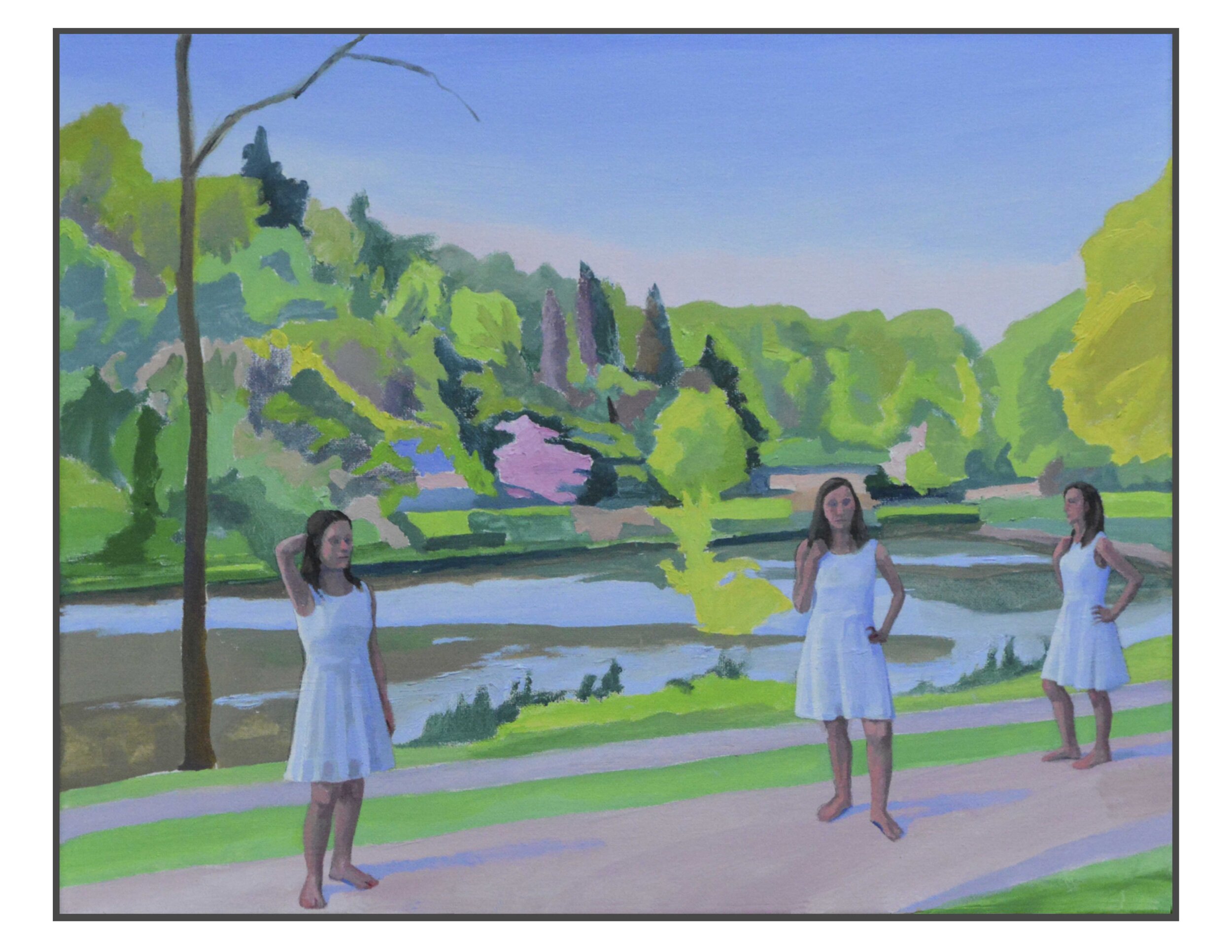 Three Graces in Seneca Park, oil/canvas, 16 x 20 inches