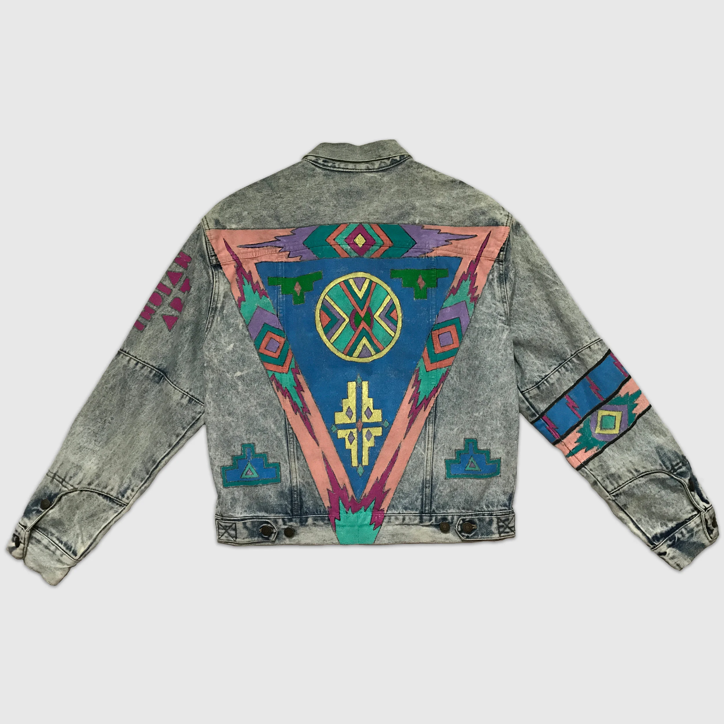 denim jacket painted back