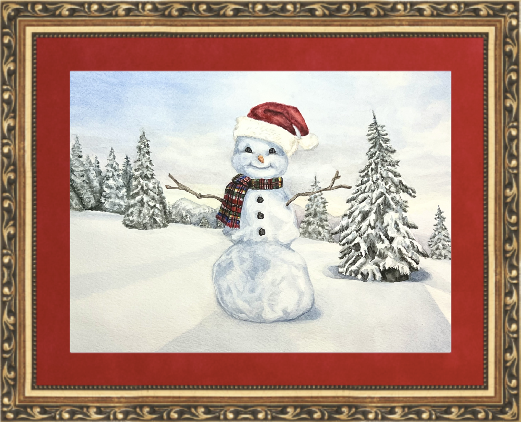 S N O W M A N : Watercolor